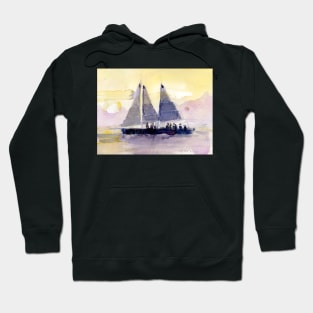 Sunset at the Keys - Sail boat Hoodie